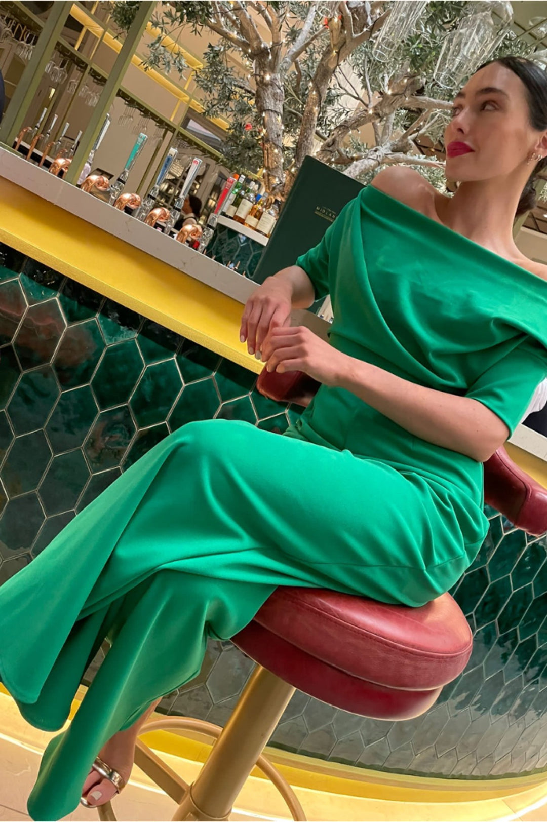 ATOM LABEL lima jumpsuit in emerald green