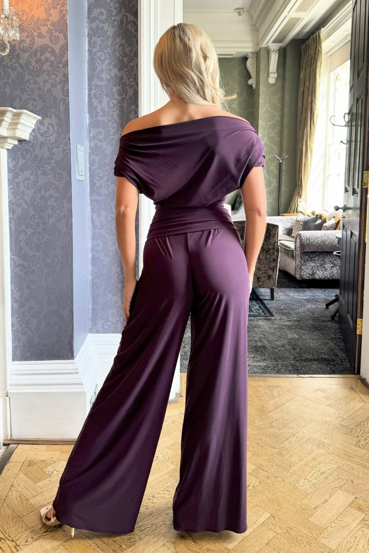 Carbon jumpsuit in blackcurrant T1