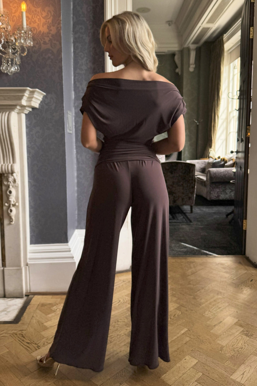 Carbon jumpsuit in chocolate T1