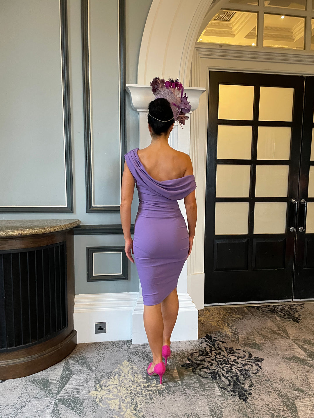 ATOM LABEL chromium dress in purple