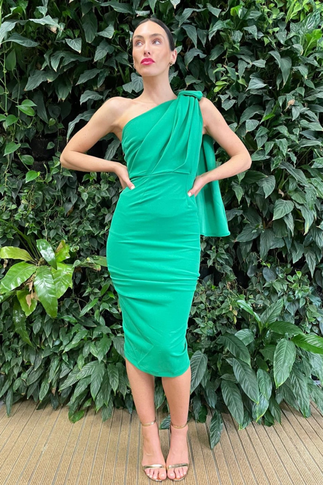 ATOM LABEL zirconium dress in emerald green