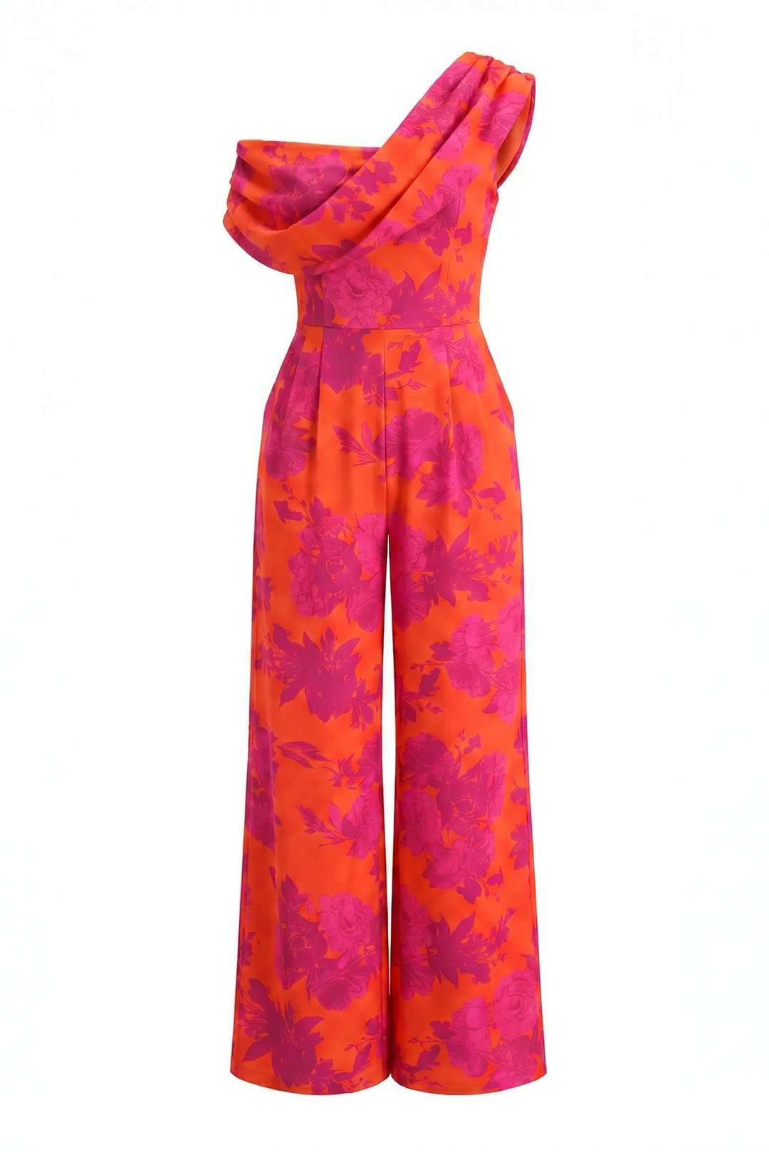 Venice jumpsuit in orange &amp; fuchsia floral - sample sale