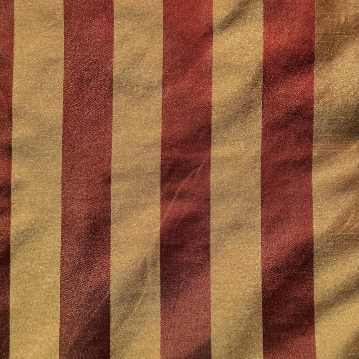 Jolaby Wrap Ruched Dress in Bronze Gold Stripe