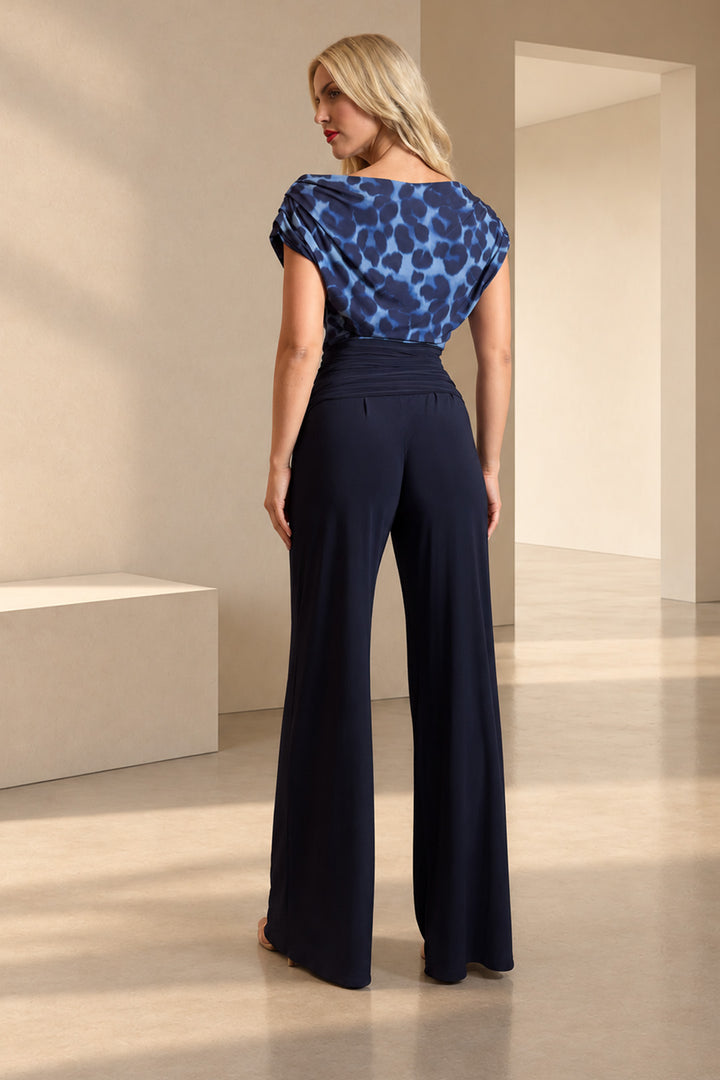 Carbon jumpsuit in navy leopard &amp; navy T3