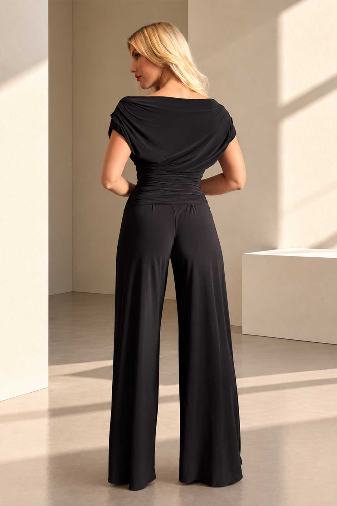 Carbon jumpsuit in black T3
