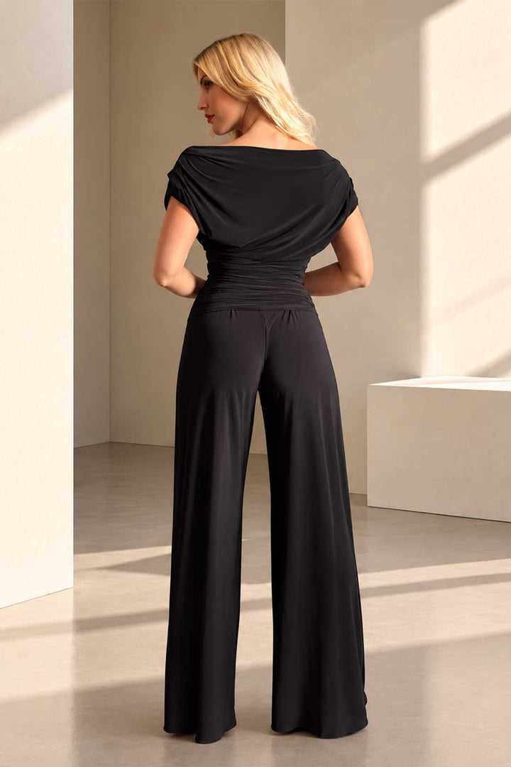 Carbon jumpsuit in black T3