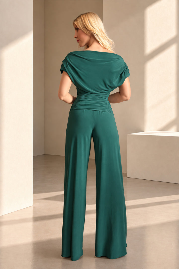 Carbon jumpsuit in forest green T3