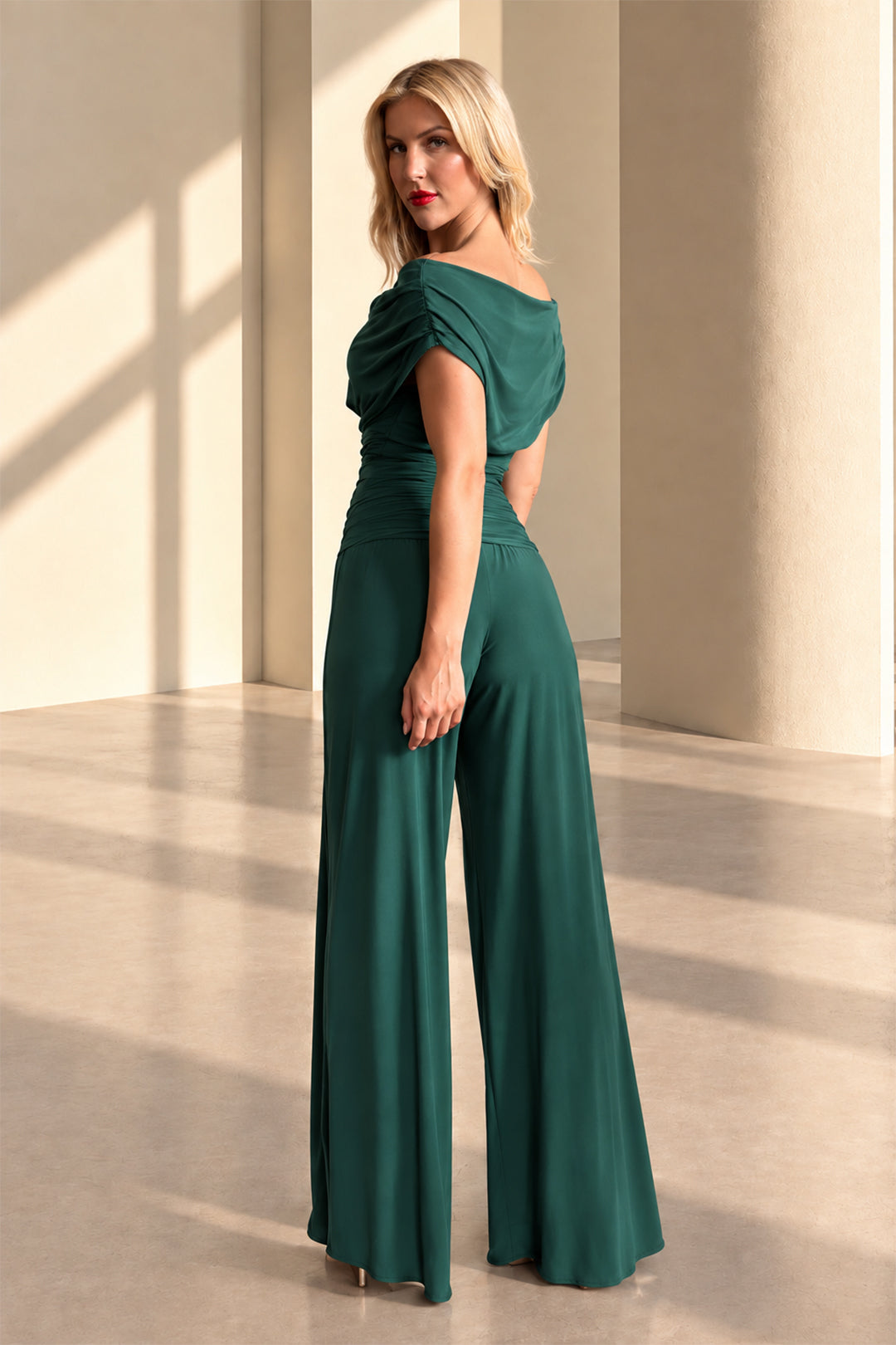 Carbon jumpsuit in forest green T3