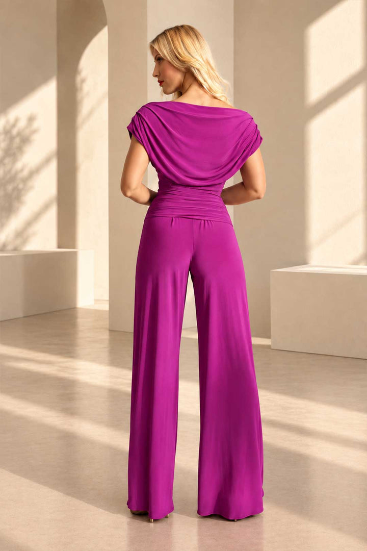 Carbon jumpsuit in magenta D2