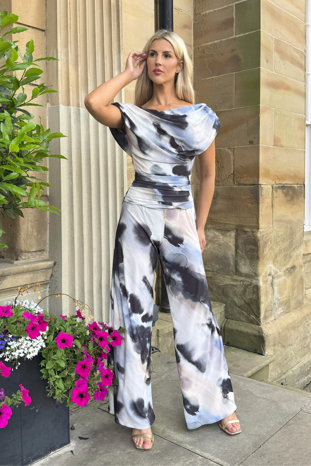 SS26 Carbon jumpsuit in abstract print