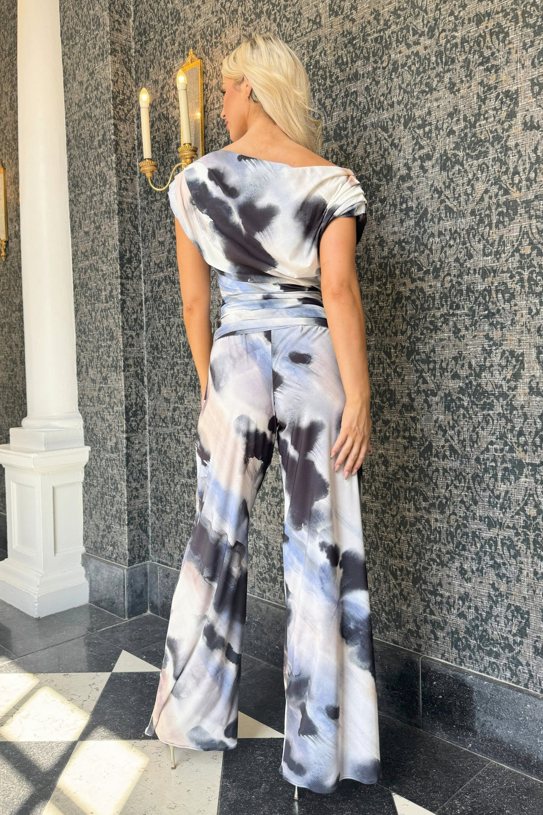 SS26 Carbon jumpsuit in abstract print