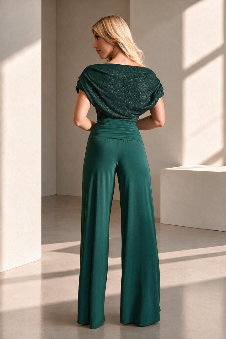 Carbon jumpsuit in forest sparkle &amp; forest