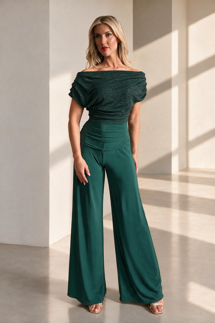 Carbon jumpsuit in forest sparkle &amp; forest