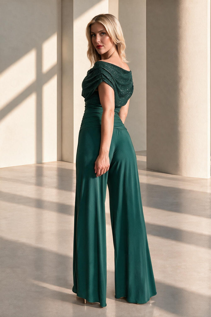 Carbon jumpsuit in forest sparkle &amp; forest