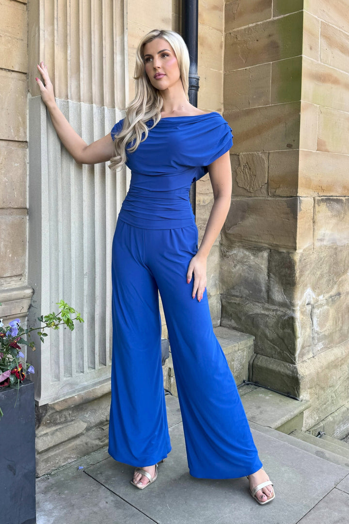 Carbon jumpsuit in cobalt blue T1C