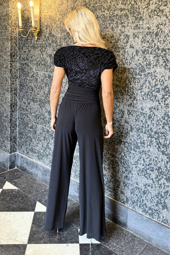 Carbon jumpsuit in velvet zebra &amp; black T3