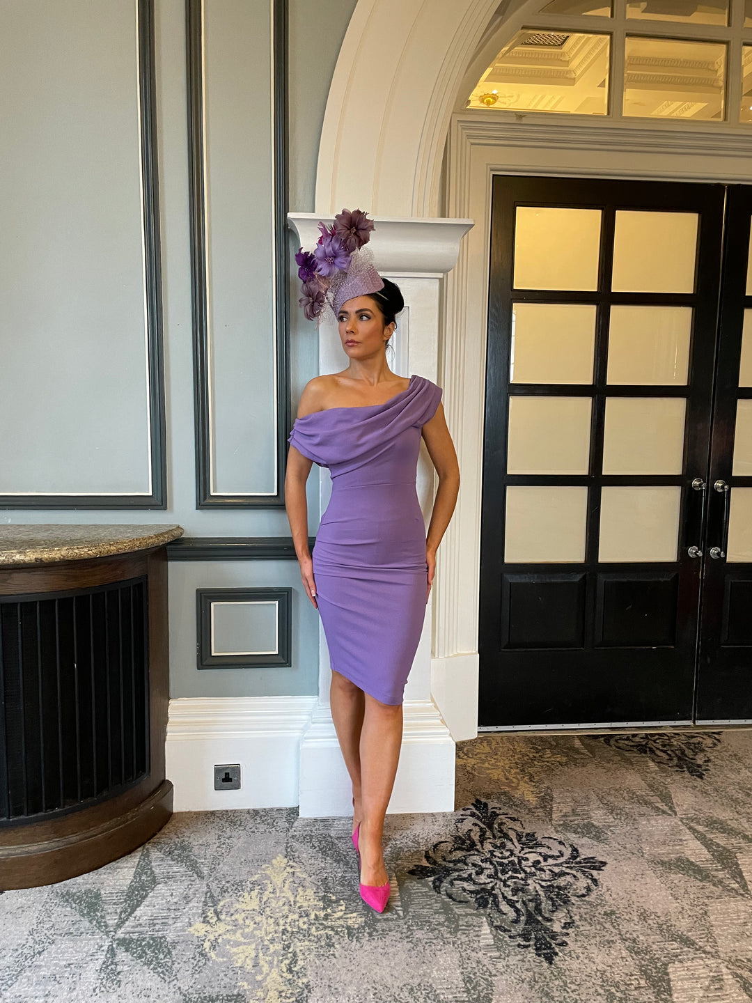 Chromium dress in purple