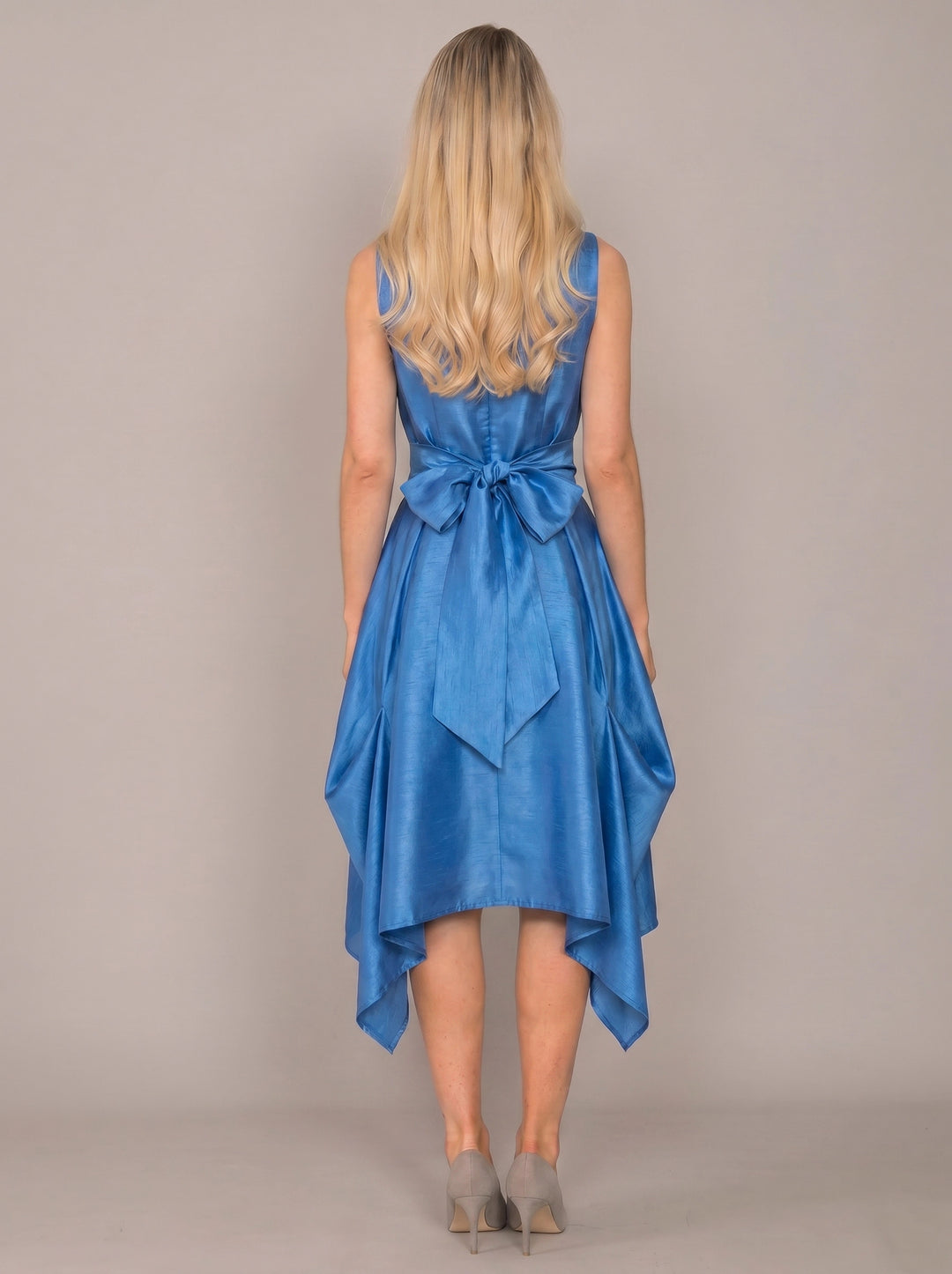 Jolaby Wrap Ruched Dress Cornflower Blue