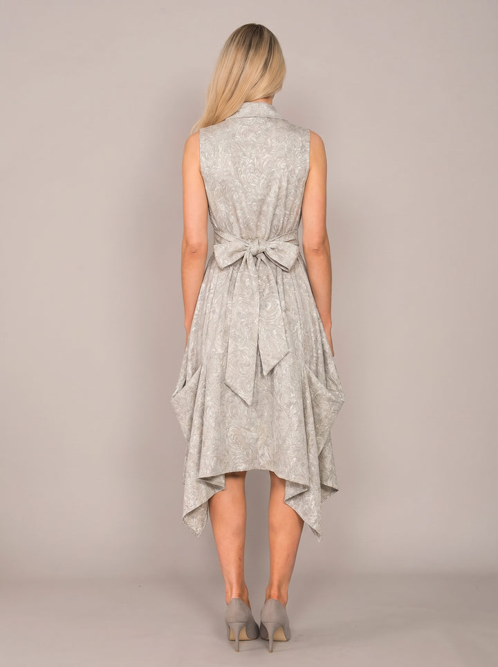 Jolaby Wrap Ruched Dress Champagne Ornate