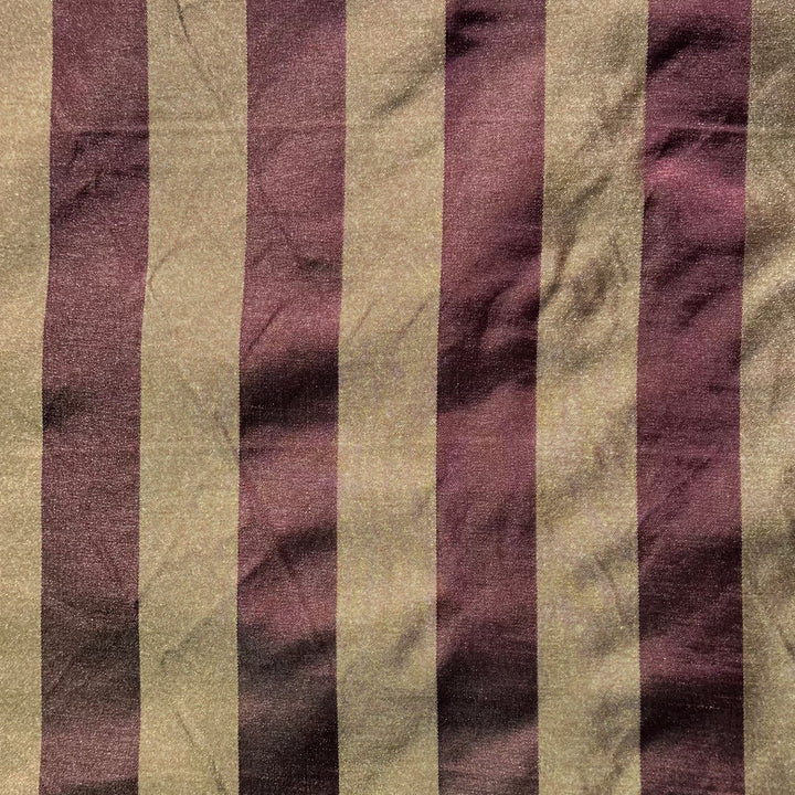 Jolaby Wrap Ruched Dress in Aubergine Stripe