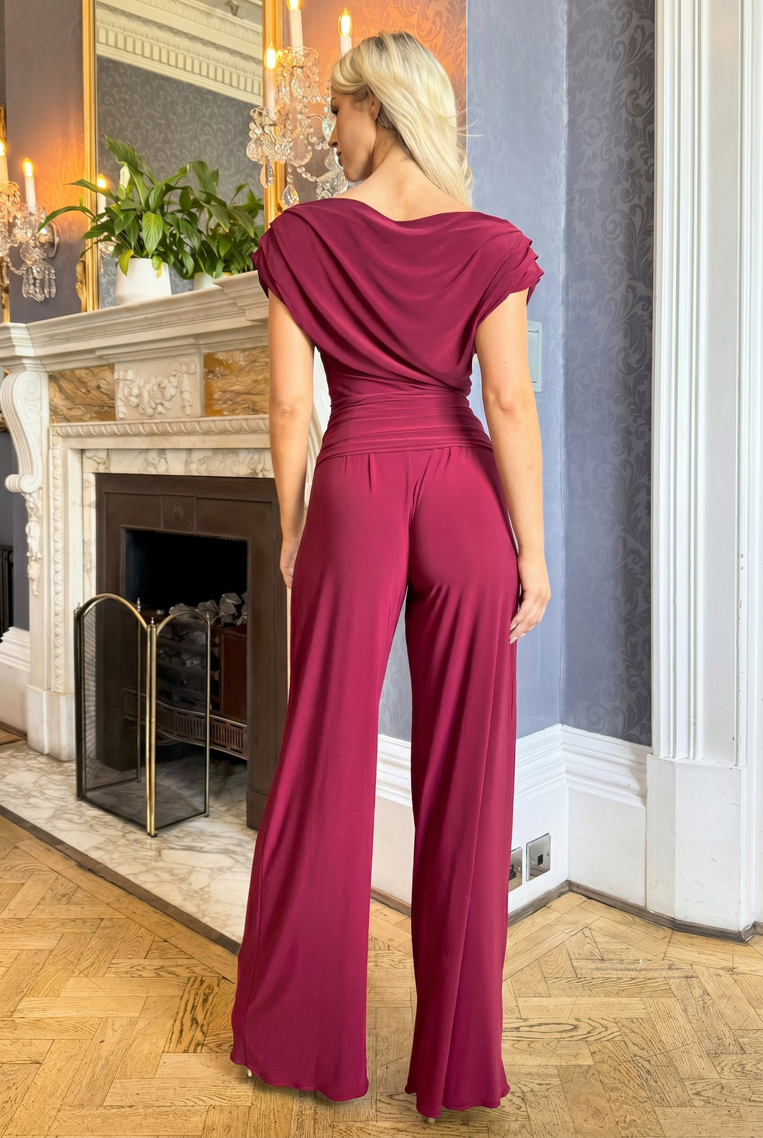 SS26 Carbon jumpsuit in dark magenta