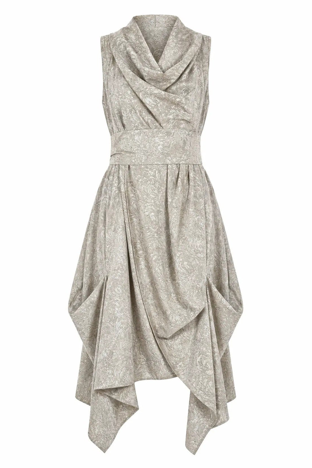 Jolaby Wrap Ruched Dress Champagne Ornate