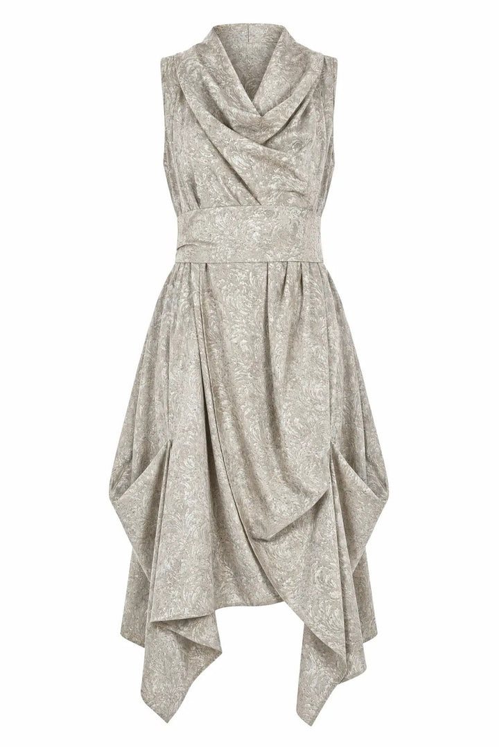 Jolaby Wrap Ruched Dress Champagne Ornate