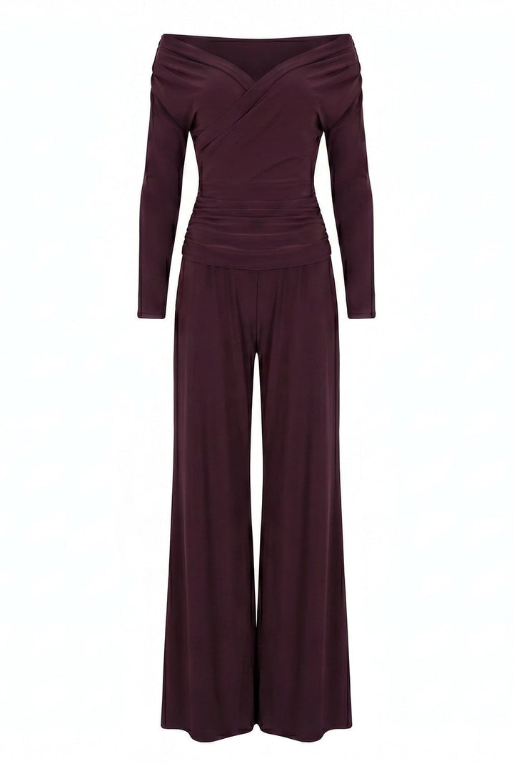 Valencia jumpsuit in blackcurrant