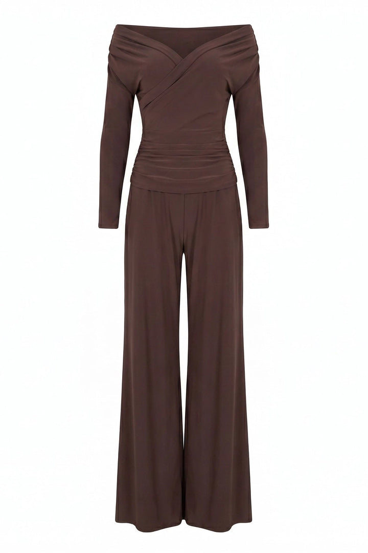 Valencia jumpsuit in chocolate