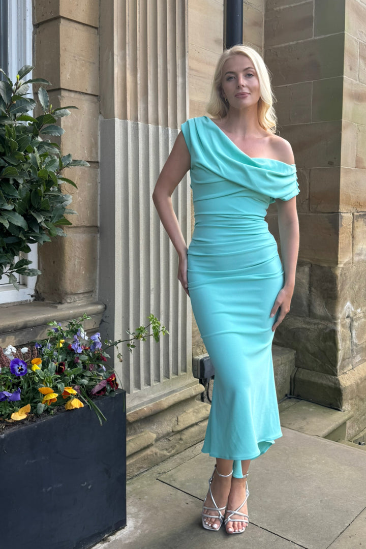 Mercury dress in aqua