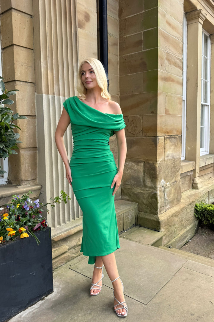 Mercury dress in emerald green