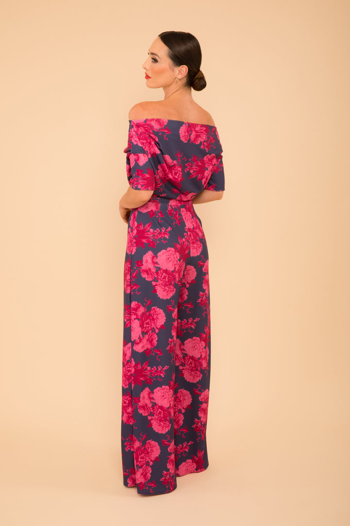 Lima jumpsuit in navy &amp; pink floral - sample sale
