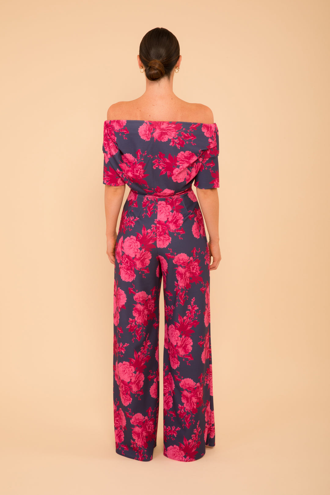 Lima jumpsuit in navy &amp; pink floral - sample sale