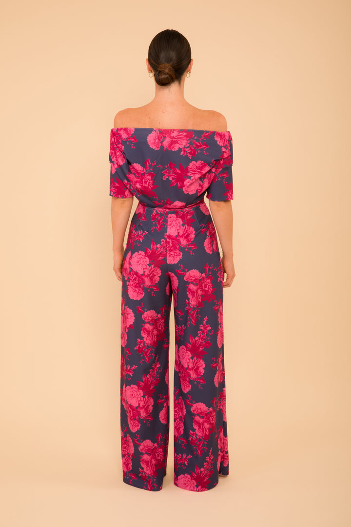 Lima jumpsuit in navy &amp; pink floral - sample sale