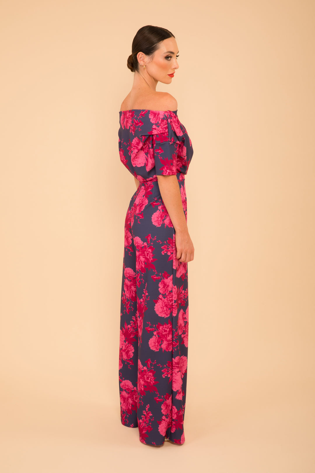 Lima jumpsuit in navy &amp; pink floral - sample sale