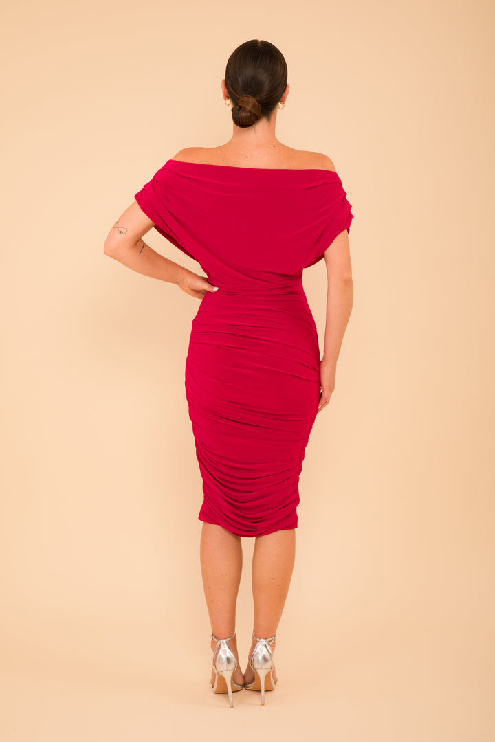 Oxygen dress in magenta
