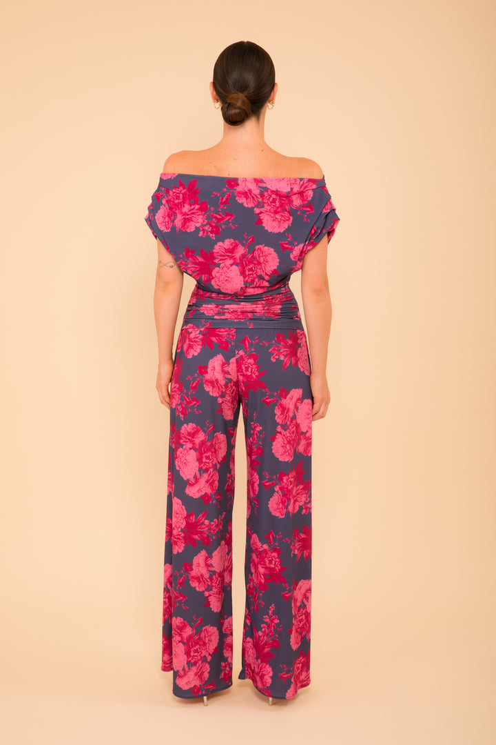 Carbon jumpsuit in navy &amp; pink floral - sample sale