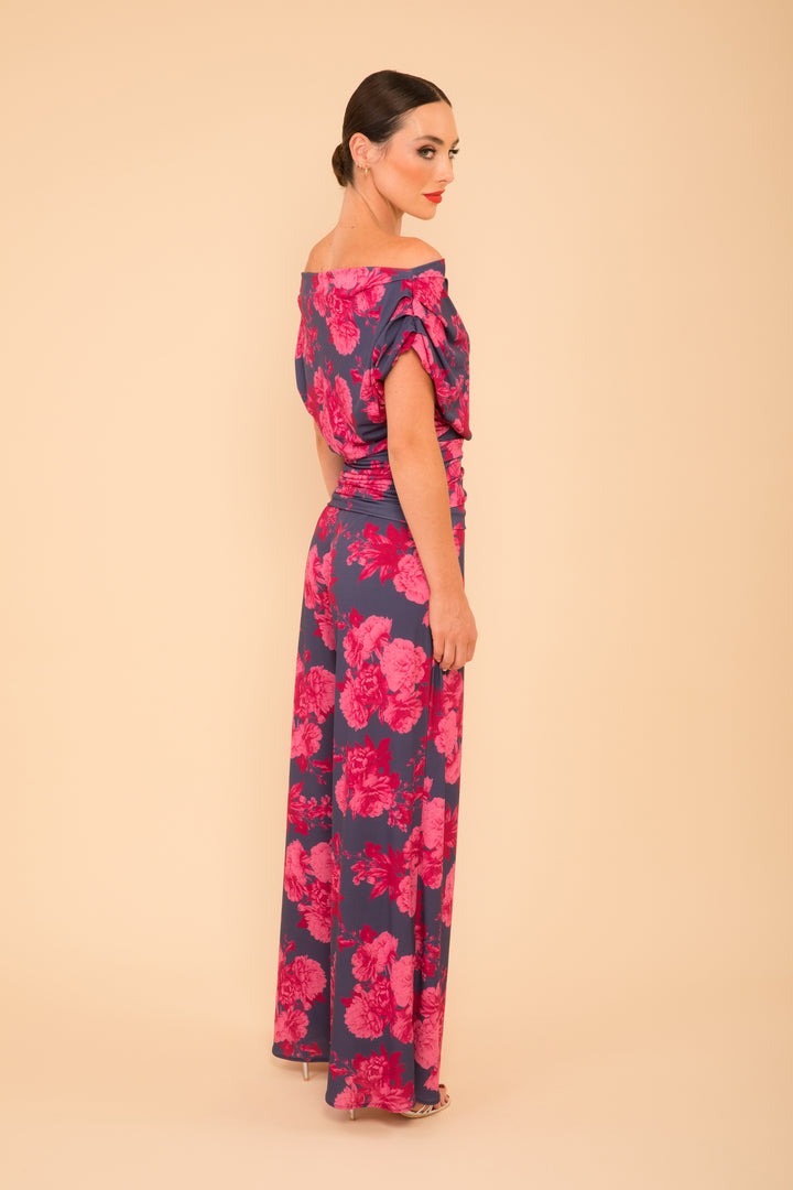 Carbon jumpsuit in navy &amp; pink floral - sample sale