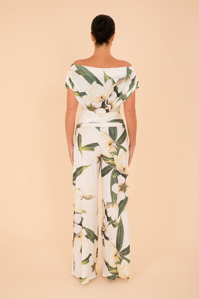 Carbon jumpsuit in ivory floral