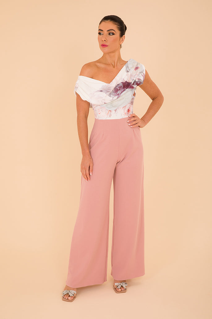 Venice jumpsuit in blush & blush floral