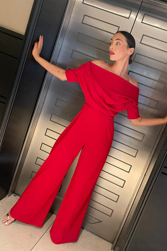 Lima jumpsuit in red