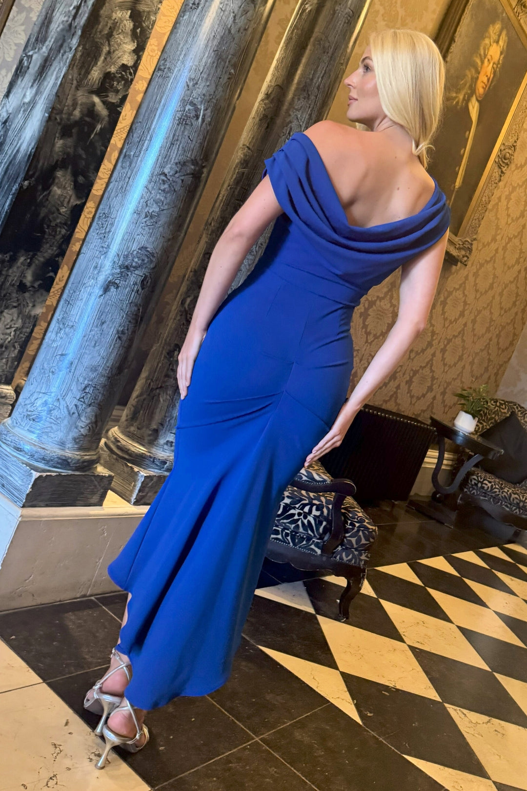 Mercury midi dress in cobalt