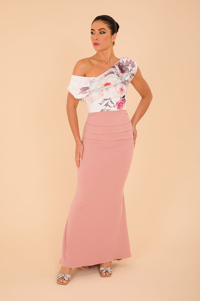 Mercury maxi dress in blush floral &amp; blush - sample sale