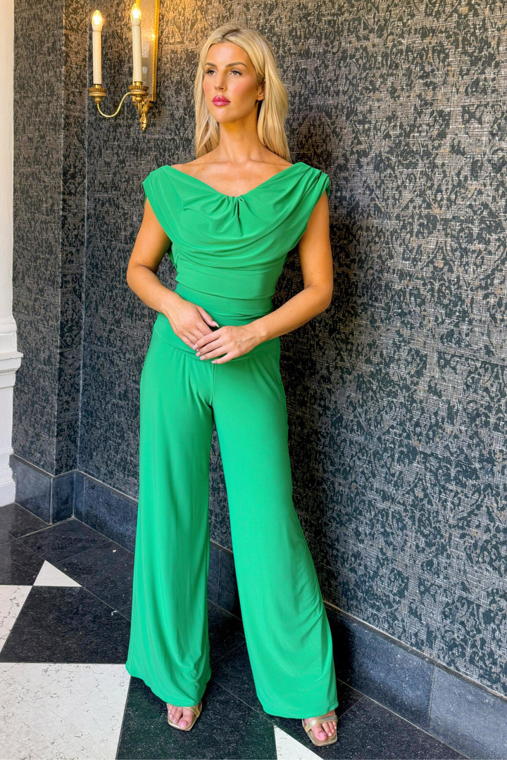 SS26 Radium jumpsuit in emerald green
