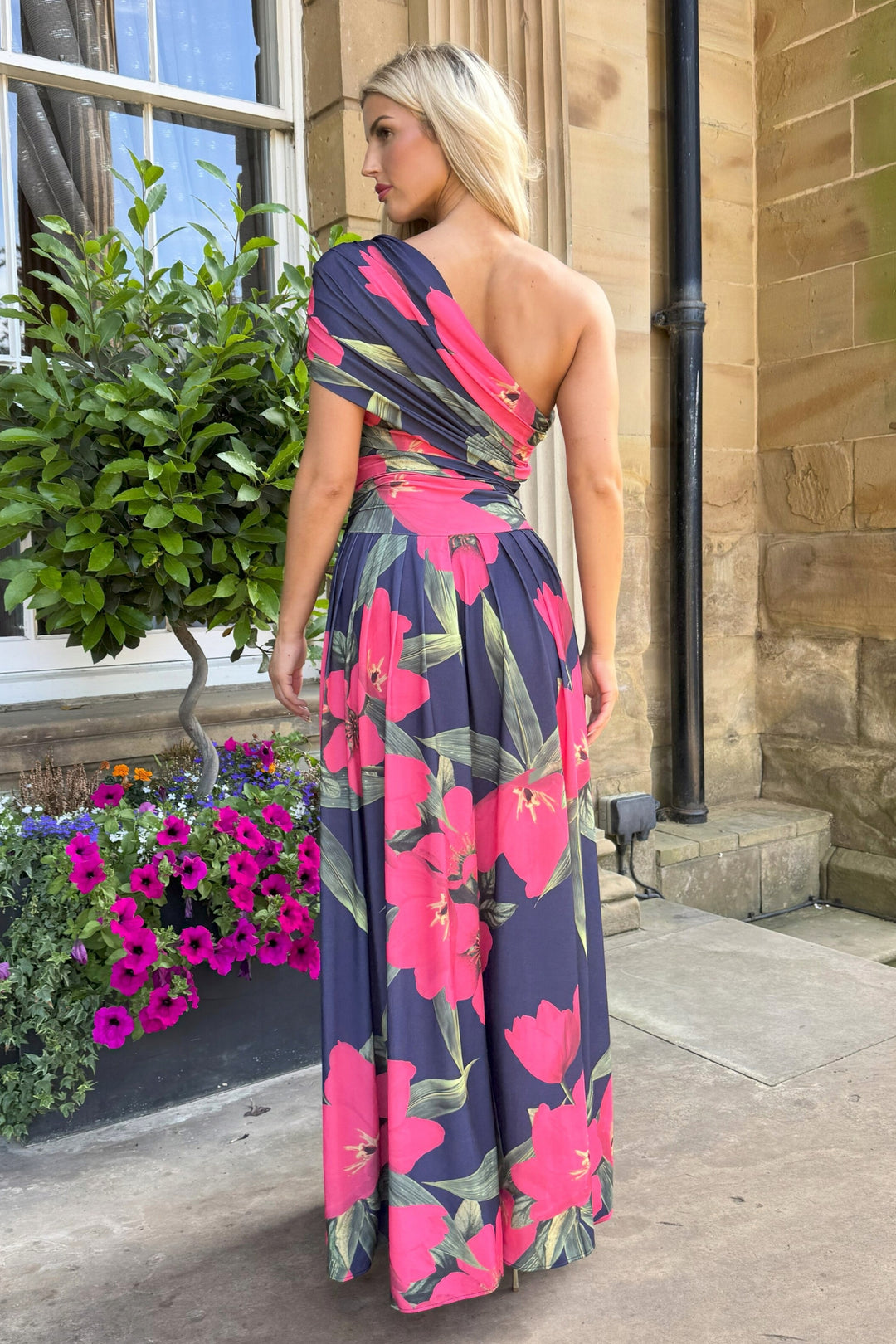 SS26 Rhenium maxi in fuchsia lily print