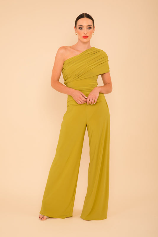 Rhodium jumpsuit in lime