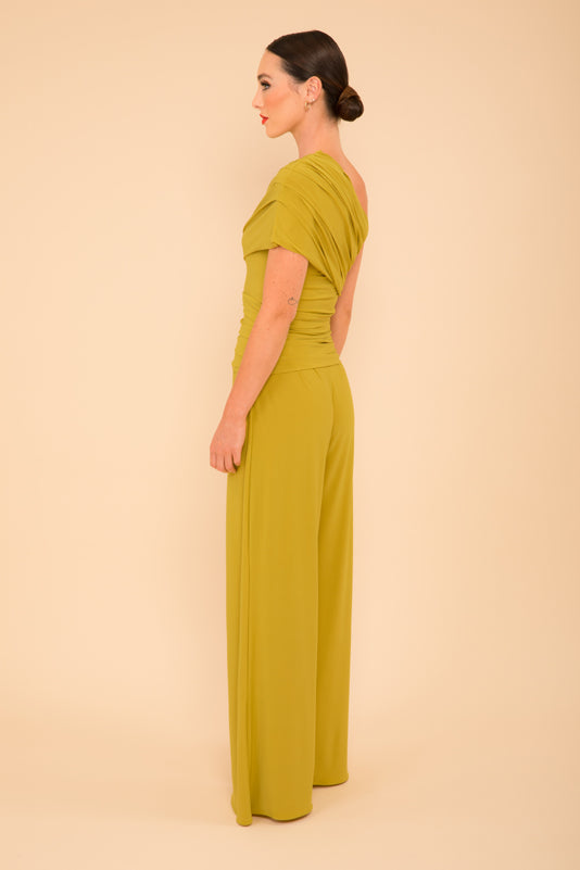 Rhodium jumpsuit in lime