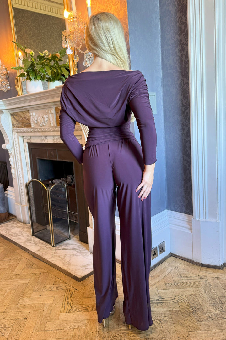 Valencia jumpsuit in blackcurrant