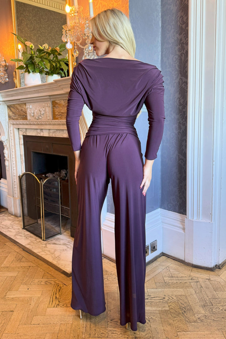 Valencia jumpsuit in blackcurrant