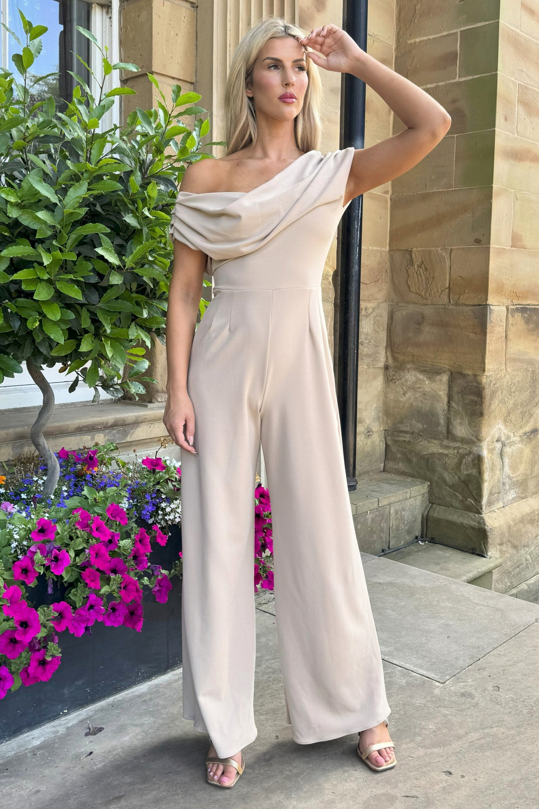 SS26 Venice jumpsuit in stone